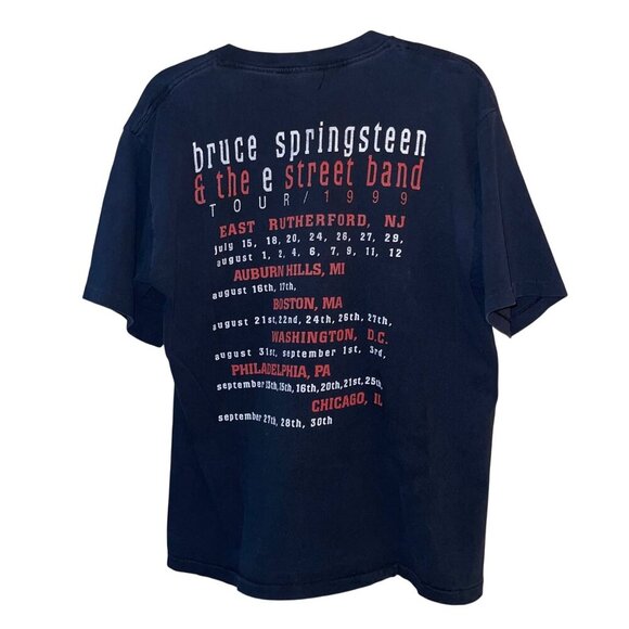 Bruce Springsteen Vintage 1999 Mens Tee Shirt Size L Black Single Stitch Tour - Picture 4 of 7
